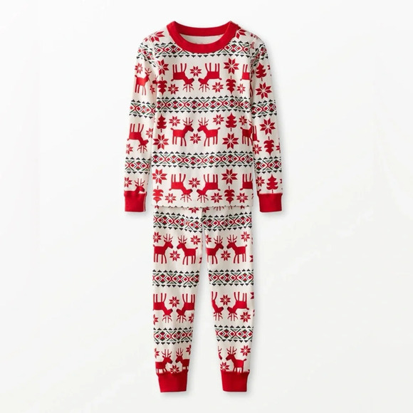 Hanna Andresson Kids Holiday Long John Pajama Set - Picture 1 of 10